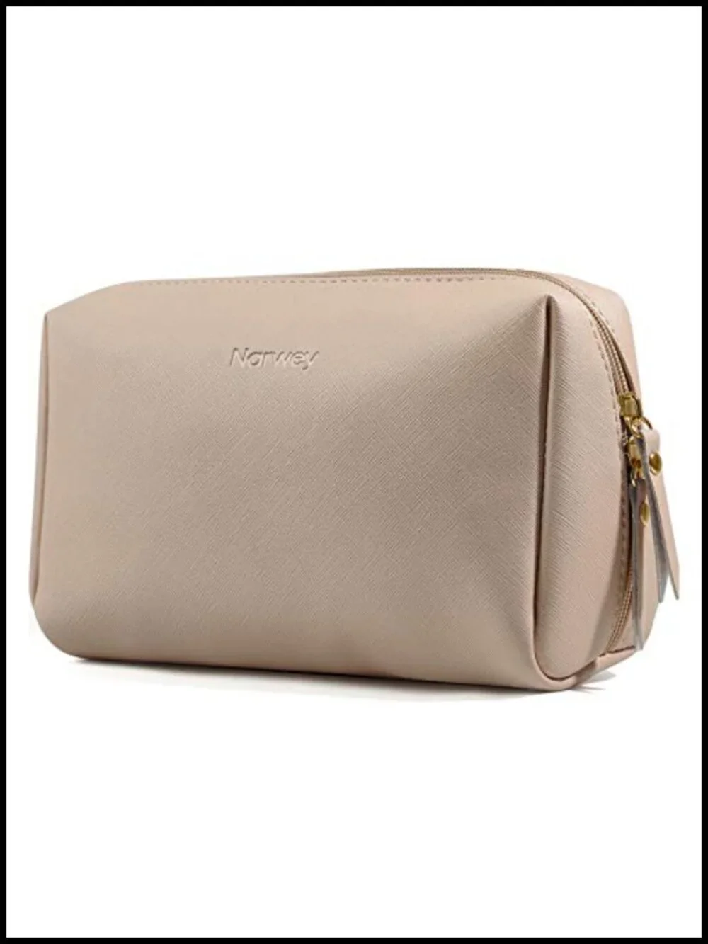 PU Leather Makeup Bag Travel Cosmetic Case with Organizer Pockets